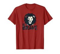 Inspiration Lion Be Brave T-Shirt, Homme, Canneberge, S