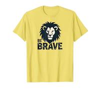 Inspiration Lion Be Brave T-Shirt, Homme, Citron, S