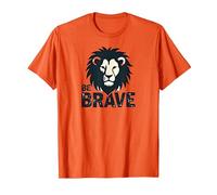 Inspiration Lion Be Brave T-Shirt, Homme, Orange, S