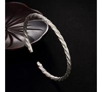 Inspirational Bracelets,Hand Knocked Water Wave Twist Pattern Opening Ladies and Versatile Bangle Women's Bracelets