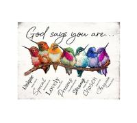 Inspirational Christian Decor, Hummingbird Design Scripture Art, Psalms Bible Verses Posters for Wall, Uplifting Gift for Her, Spiritual Encouragement, Home Decor(Unframed,08x12inch(20x30cm))