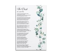 Inspirational Dash Poem Canvas Art Linda Ellis Quote Live Your Dash for Bereavement or Celebration of Life(Framed,12X18inch(30X45cm))