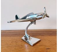 Inspirational Gifting Sculpture en aluminium poli de 25 cm d'envergure Hawker Hurricane Plane - Une jolie idée cadeau