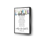 Inspirational Matthew 7:13-14 Canvas, Enter The Narrow Gate Boho Art for Living Room(Framed,12x18inch(30x45cm))