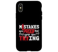 Inspirational Quote Mistakes Proof Trying Teachers Students Coque pour iPhone X/XS