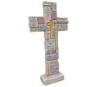 Inspirational Standing Croix, cadeaux religieux spirituels légers sur la table | Cadeau durable des dents de bureau fiables pour les chrétiens, croyants au christianisme