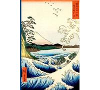 Inspirationzstore Notebooks: Japanese Art Internet Password Book Organizer - Hiroshige Sea Waves & Mount Fuji Art Cover - A5 Notebook Logbook Website Login Details Keeper Online Accounts Manager