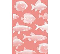 InspirationzStore Notebooks: Salmon Pink Fish pattern Internet Password Book Organizer Coral Red Fish Art Underwater Sea Life A5 Notebook Logbook website login details keeper Online Accounts manager