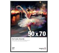 Inspire By Hampton Frames ALUM Cadre photo en acrylique sans verre Noir 50 x 70 cm