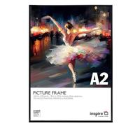 Inspire By Hampton Frames BACKLOADER Cadre photo Plexi noir (sans verre) A2 (42 x 59 cm)