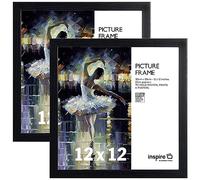inspire by Hampton Frames Lot de 2 cadres photo carrés en acrylique (sans verre) - 30 x 30 cm - Légers, résistants aux chocs - Affichage moderne - Solution de cadre photo élégante