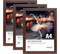 Inspire By Hampton WELFORD Lot de 3 cadres en bois foncé et acrylique (sans verre) A4 (21 x 30 cm)