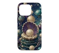 Inspiré de l'astrologie du Pearl Planet Cluster Coque pour iPhone 16 Pro