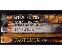 Inspire Dream Play Attracts Money Unlock Fast Luck Lot de 60 bâtons d'encens 3 échantillons de parfum