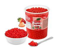 INSPIRE FOOD Bubble Tea Perles Fraise | Bubble tea, perle de tapioca pour bubble tea | 100% vegan et sans gluten, sans colorant artificiel, 1 kg