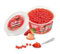 INSPIRE FOOD Bubble Tea Perles Fraise | Bubble tea, perle de tapioca pour bubble tea | 100% vegan et sans gluten, sans colorant artificiel, 450 grammes