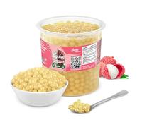 INSPIRE FOOD Bubble Tea Perles Litchi | Bubble tea, perle de tapioca pour bubble tea | 100% vegan et sans gluten, sans colorant artificiel, 1 kg