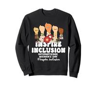 Inspire Inclusion 8 Mars Journée Internationale de la Femme Violet Sweatshirt