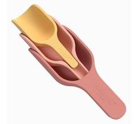 Inspire My Play - Corail Lot de 3 pelles empilables en silicone - Accessoires idéaux pour le plateau de jeux sensoriels PlayTRAY - Accessoires pour le Plateau Tuff - Jouets d’éveil et d'activités