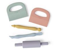 Inspire My Play Kit de pâte à Modeler pour Enfants - Set de 5 Accessoires - Outils pâte à Modeler - Rouleau, Coupe ondulé, Coupe Droit, Outil Stylus et Outil de Sculpture