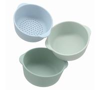 Inspire My Play - Vert 3 Bols gigognes en Silicone et Tamis - Accessoires idéaux pour Le Plateau de Jeux sensoriels PlayTRAY - Accessoires pour Le Plateau Tuff - Jouets d’éveil et d'activités
