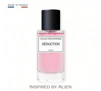 Inspiré par Alien - Collection Intense Séduction - 50ML Eau de parfum Femme Note de tête : MandarineNote de coeur : Fleur d'Oranger, JasminNote de fond : Bois ambrés, Vanille, Ambre, Cashmeran- Un par