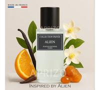 Inspiré par Alien - Collection Privée Alien 50ml Eau de parfum Femme - Note de tête : Mandarine- Note de cœur : Fleur d'Oranger, Jasmin- Note de fond : Bois ambrés, Vanille, Ambre, Cashmeran- Fabriqué