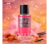 Inspiré par Candy - Collection Authentique Candy - 50ML Eau de parfum Femme Note de tête : Mandarine verte, cassis, bonbonNote de coeur : Fraise, candy, gardéniaNote de fond : Accord caramel ,sirop de