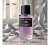 Inspiré par Gris Montaigne - Collection Privée Gris Unisexe 50ml Eau de Parfum EDP Neuf Collection Privée Gris est une eau de parfum unisexe raffinée et polyvalente. Ce parfum de 50 ml mêle des notes
