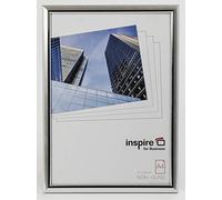 Inspire pour Business easa4svp Pelle facile Cadre A4 Certificat/Photo/Poster avec tête non avant en verre - Argent (21X30cm)