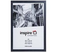 Hampton Frames | Cadre Photo A3 30x42 cm, gris foncé, bois paperwrapped, plexi verre | Profil 1,75 cm, ouverture unique, suspension murale | Pour certificat, portrait, paysage