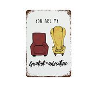 Inspiré « Tu es ma plus grande aventure ! » Impression en métal Plaque en étain pour mari, femme, petite amie et petit ami Nouvelle plaque en étain en aluminium Plaque en métal rétro Plaque murale en