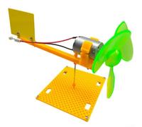 Inspire Young Minds Kit de génération d'énergie éolienne avec moteur CC sans balais, lame et support de montage