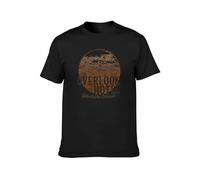 Inspired by The Shining Overlook Hotel Logo Cult Movie Kubrick Horror T-Shirt Graphic Tee Printed Top Mens Black Shirt S
