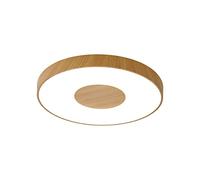 Inspired Mantra Fusion Coin Coin Rond Plafonnier 100W LED Avec Télécommande 2700K-5000K, 6000lm, Effet Bois, 3 ans de Garantie