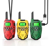 Inspireyes Talkie Walkie Enfants Rechargeable, 48 Heures de Temps de Travail, Longue Portée de 3 Kilomètres, Cadeaux d'anniversaire pour Garçons Filles, Jouets de Plein air pour Enfants de 3 à 12 Ans