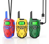 Inspireyes Talkie Walkie Enfants Rechargeable, 48 Heures de Temps de Travail, Longue Portée de 3 Kilomètres, Cadeaux d'anniversaire pour Garçons Filles, Jouets de Plein air pour Enfants de 3 à 12 Ans