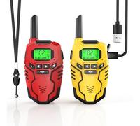 Inspireyes Talkie Walkie Enfants Rechargeable, 48 Heures de Temps de Travail, Longue Portée de 3 Kilomètres, Cadeaux d'anniversaire pour Garçons Filles, Jouets de Plein air pour Enfants de 3 à 12 Ans