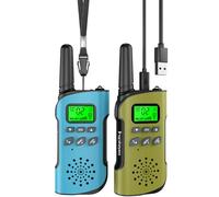 Inspireyes Talkie Walkie Enfants Rechargeable, 48 Heures de Temps de Travail, Longue Portée de 3 Kilomètres, Cadeaux d'anniversaire pour Garçons Filles, Jouets de Plein air pour Enfants de 3 à 12 Ans