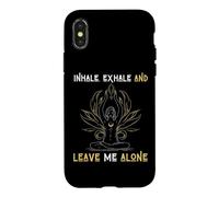 Inspirez Exhale & Leave Me Alone Mental Self Help Love Woman Coque pour iPhone X/XS