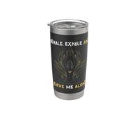 Inspirez Exhale & Leave Me Alone Mental Self Help Love Woman Gobelet isotherme en acier inoxydable double paroi