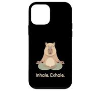 Inspirez, expirez, Yoga, Capybara, Zen, Relaxation Animale Coque pour iPhone 12 Mini