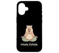 Inspirez, expirez, Yoga, Capybara, Zen, Relaxation Animale Coque pour iPhone 16