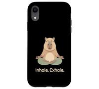 Inspirez, expirez, Yoga, Capybara, Zen, Relaxation Animale Coque pour iPhone XR