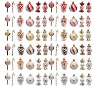 Inspirez le bonheur des Fêtes avec une collection enchanteresse de 13 pièces d'ornement (pomme de pin)