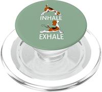 Inspirez l'expulsion de Chien Beagle Yoga drôle péter Fart Blague Meme PopSockets PopGrip pour MagSafe