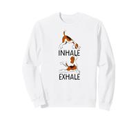 Inspirez l'expulsion de Chien Beagle Yoga drôle péter Fart Blague Meme Sweatshirt