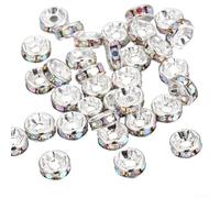 Inspirez votre prochain projet avec 100 rondelles de strass magnifiquement conçues comme entretoises (argent 2)