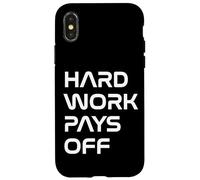 Inspiring Quote Hard Work Pays Off Hustler Motivation #HWPO Coque pour iPhone X/XS
