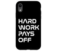Inspiring Quote Hard Work Pays Off Hustler Motivation #HWPO Coque pour iPhone XR